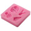 Khuôn silicon 4D người tuyết, cây thông, tuần lộc, ông già noel