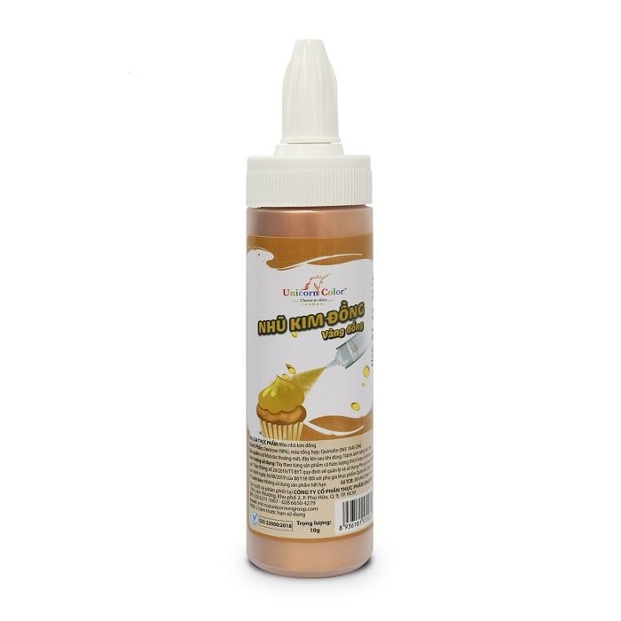 Màu nhũ kim vàng đồng Unicorn color 10g