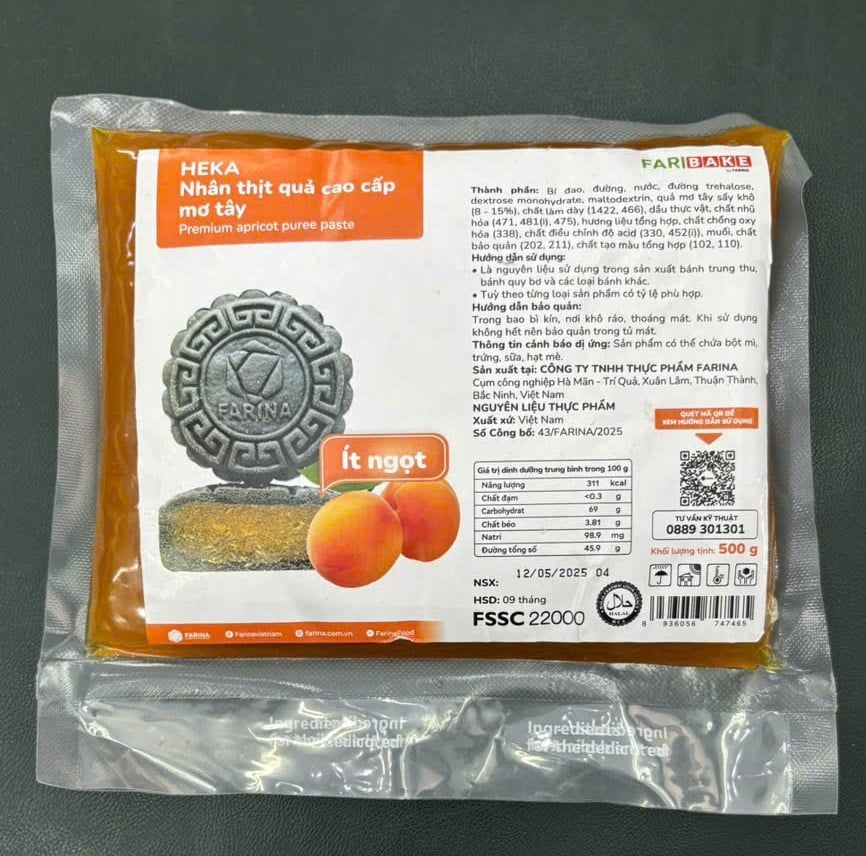 Nhân thịt quả cao cấp mơ tây Farina Heka 500gr