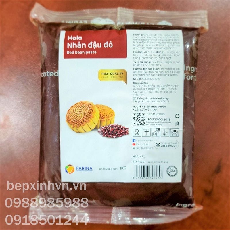 Nhân Trung Thu Đậu Đỏ Hola 1kg