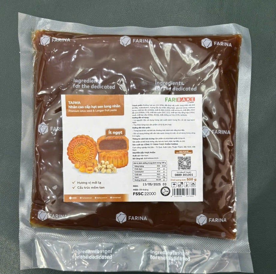Nhân cao cấp hạt sen long nhãn Farina Taiwa 500gr