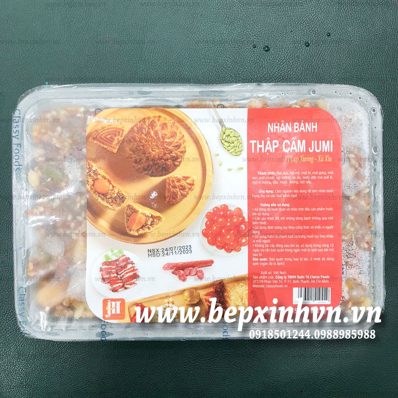 Nhân thập cẩm Jumi vị lạp xưởng xá xíu Classy Foods