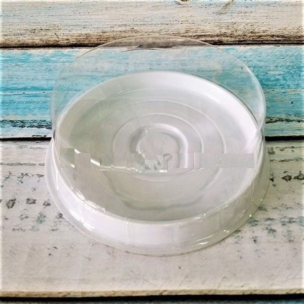 Hộp nhựa đế trắng 16cm H25 nắp thấp