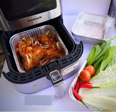 Khay bạc Vuông lót nồi chiên không dầu 20.5cm (không nắp)