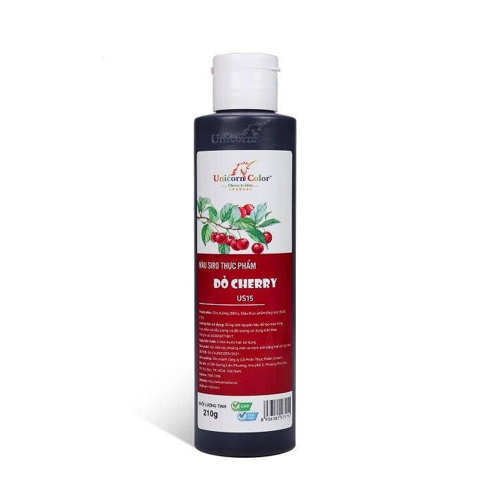 Màu siro thực phẩm đỏ cherry 210g.