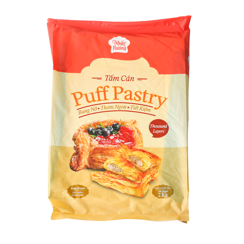 Tấm Cán Puff Pastry Nhất Hương (2kg/ 5 tấm).