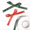 Ruy băng vải Giáng Sinh Merry Christmas nền xanh chữ vàng kim 1cm