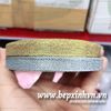 Ruy băng nhũ kim tuyến vàng/bạc 1cm
