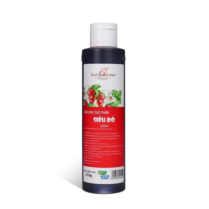 Màu siro thực phẩm siêu đỏ 210g.