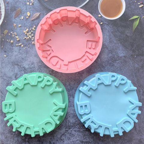 Khuôn bánh silicon Happy Birthday 20cm