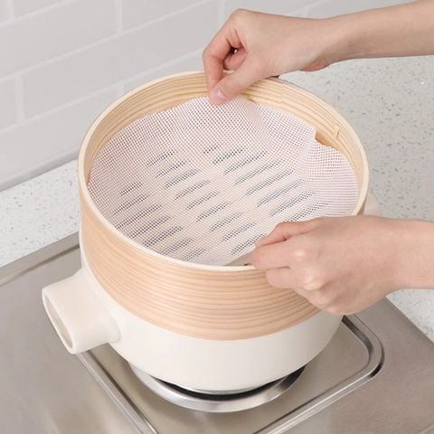 Tấm silicon lót xửng hấp bánh bao, há cảo