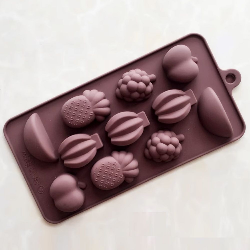 Khuôn silicon nâu trái cây
