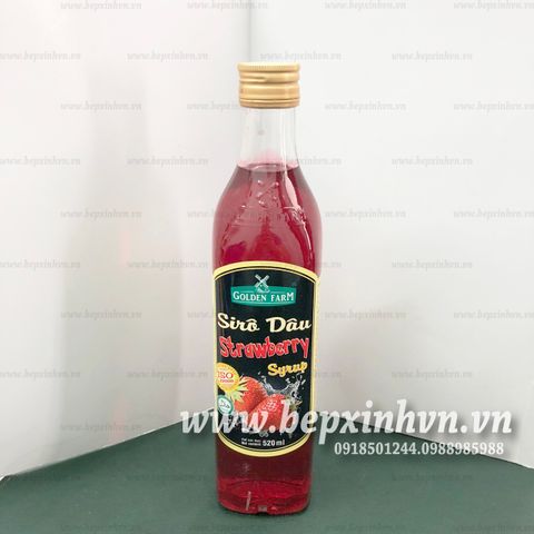 Sirô hương dâu Golden Farm 520ml