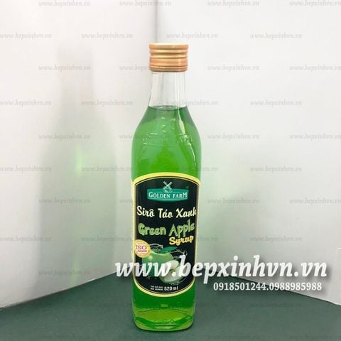 Sirô hương táo xanh Golden Farm 520ml