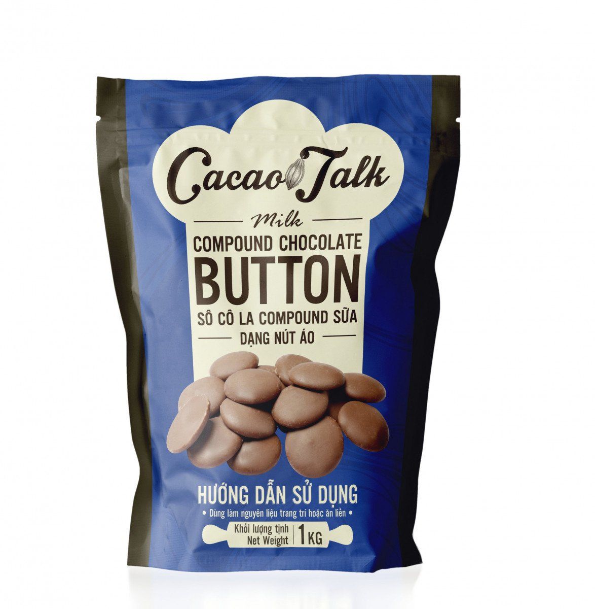 Sô cô la Compound sữa dạng nút áo Cacao talk 1kg