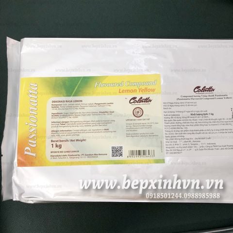 Socola màu vàng chanh Colatta 1kg.