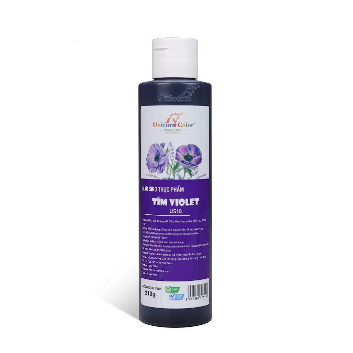 Màu siro thực phẩm tím violet 210g.