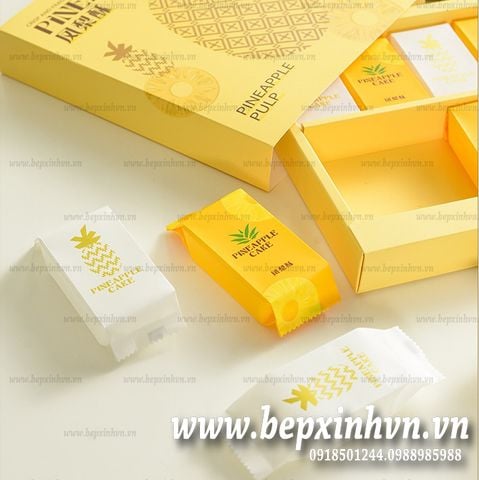 Túi bánh dứa Trắng Vàng