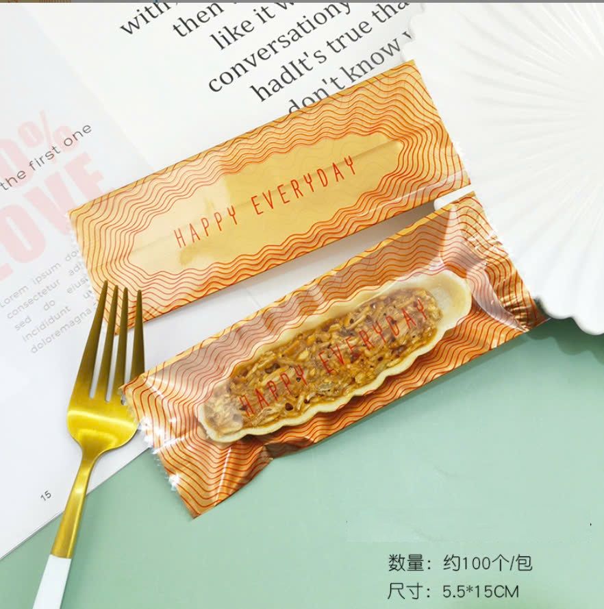 Túi hàn đựng bánh thuyền Happy Everyday (100 túi)