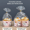 Túi cupcake đơn trong 13x17cm kèm kẽm