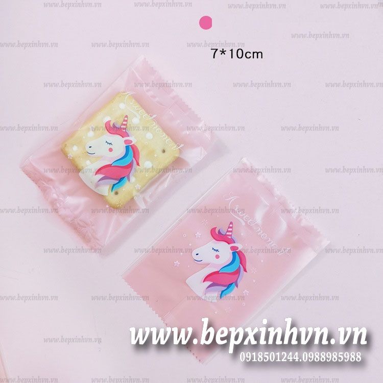 Túi hàn 7x10cm Ngựa Pony hồng (100 túi)