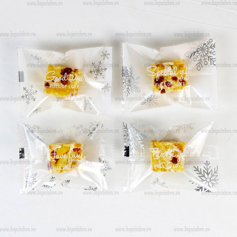 Túi hàn 7x10cm Giáng Sinh Hoa Tuyết Trắng