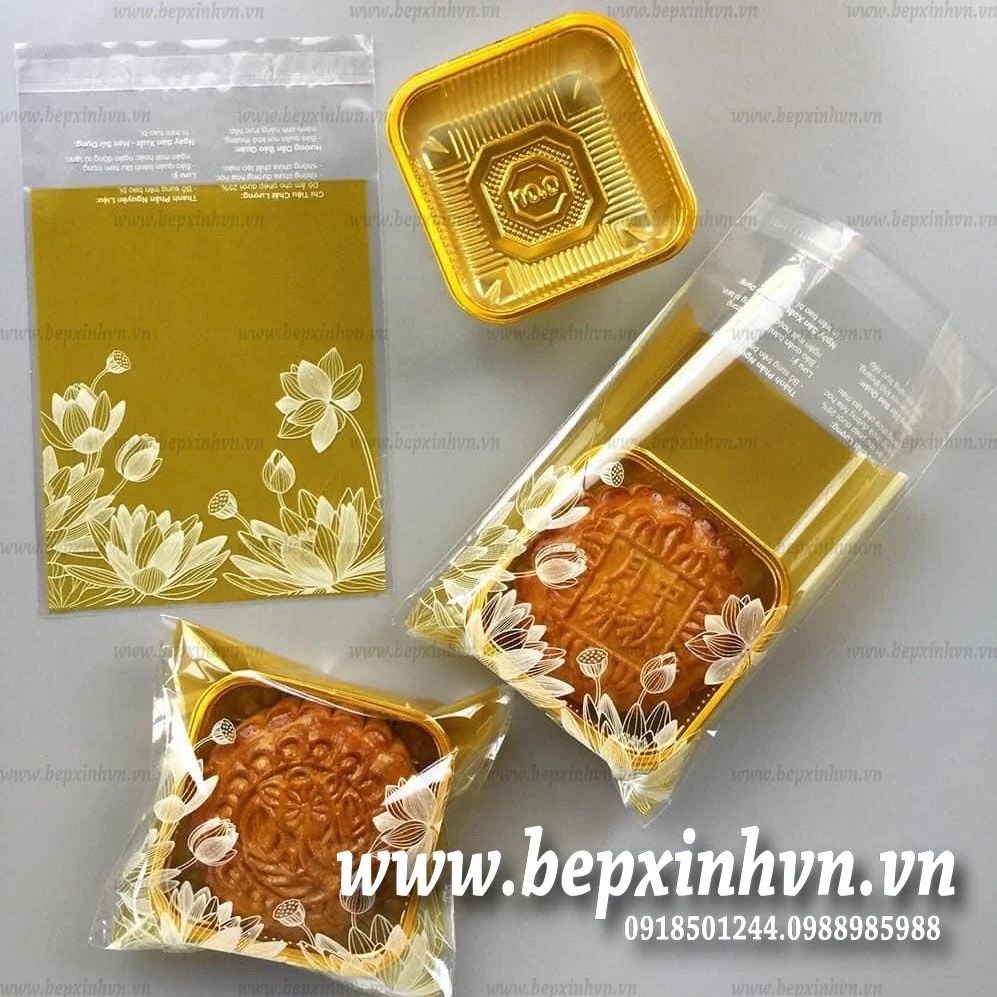 Túi trung thu dán sen vàng 150g