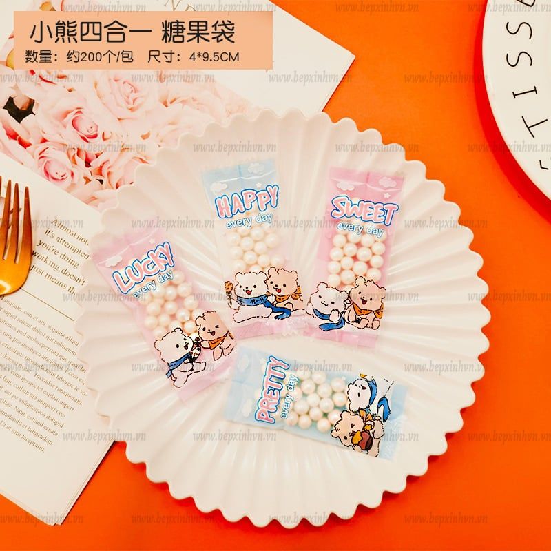 Túi kẹo nougat hai chú gấu (200 túi)