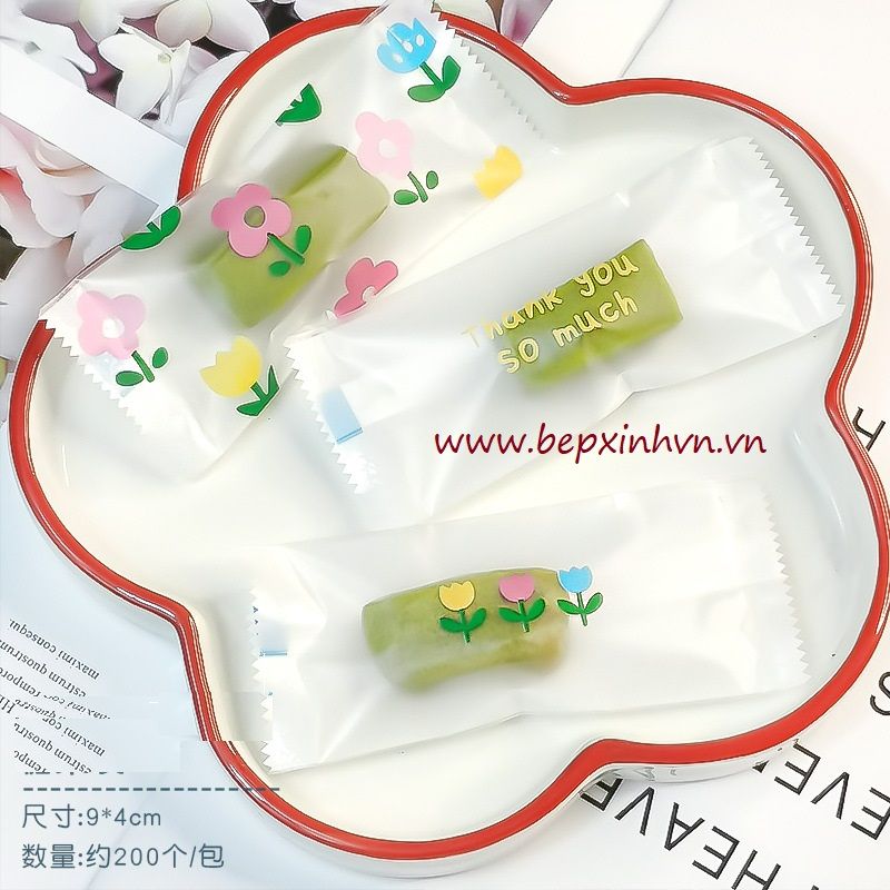 Túi đựng bánh kẹo nougat hoa xuân (200 túi)