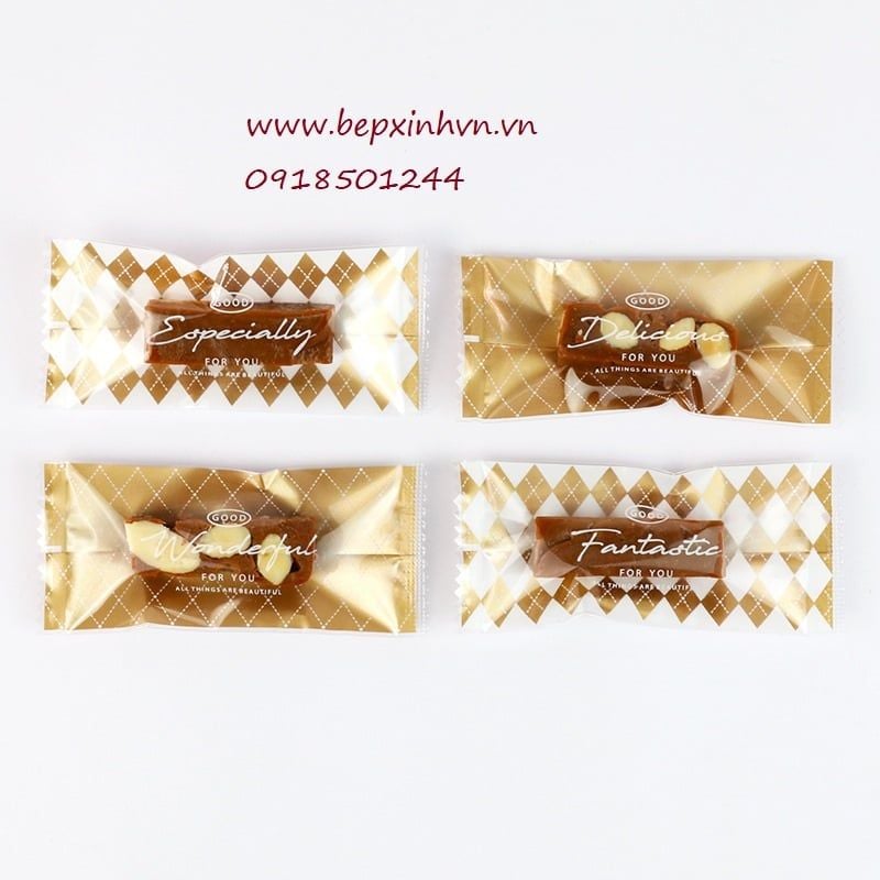 Túi đựng kẹo nougat caro (100 túi)