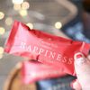 Túi đựng kẹo nougat 4x9.5cm Happiness Đen Vàng Đỏ