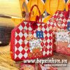 Túi Tết giấy quai xách caro Rồng đỏ