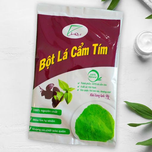 Bột tạo màu lá cẩm tím 50gr.