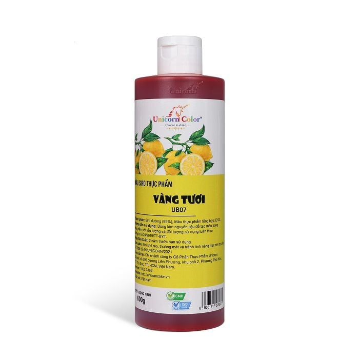 Màu siro thực phẩm vàng tươi 600g