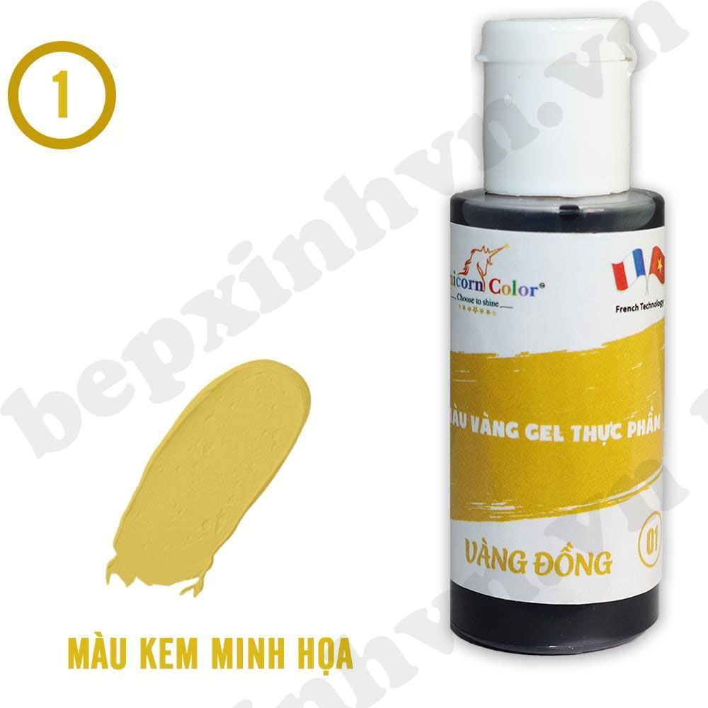 Màu gel vàng đồng Unicorn Color 28g