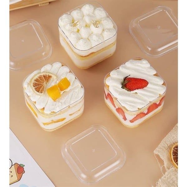 Hộp nhựa tiramisu vuông cứng LC 2013.