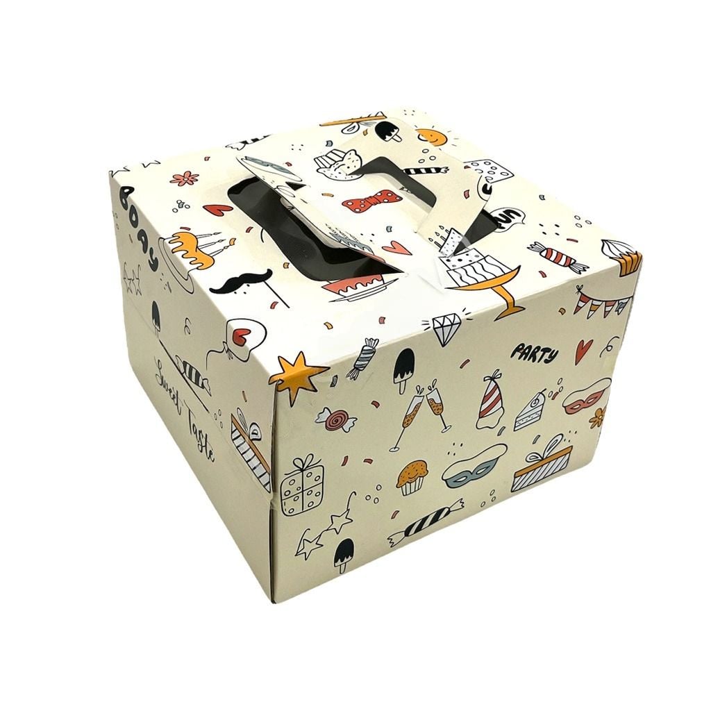 Hộp bánh kem kèm đế 30cm cao 18cm Party.