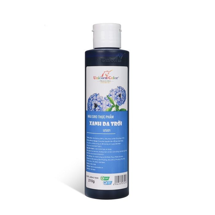 Màu siro thực phẩm xanh da trời 210g.