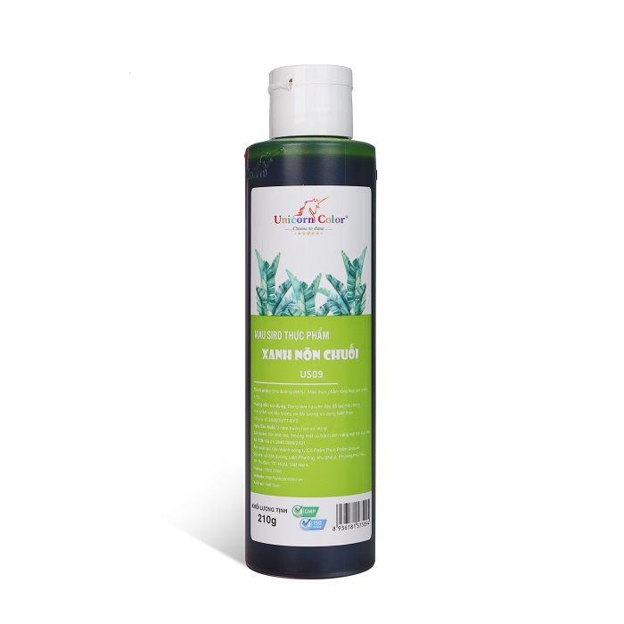 Màu siro thực phẩm xanh nõn chuối 210g.