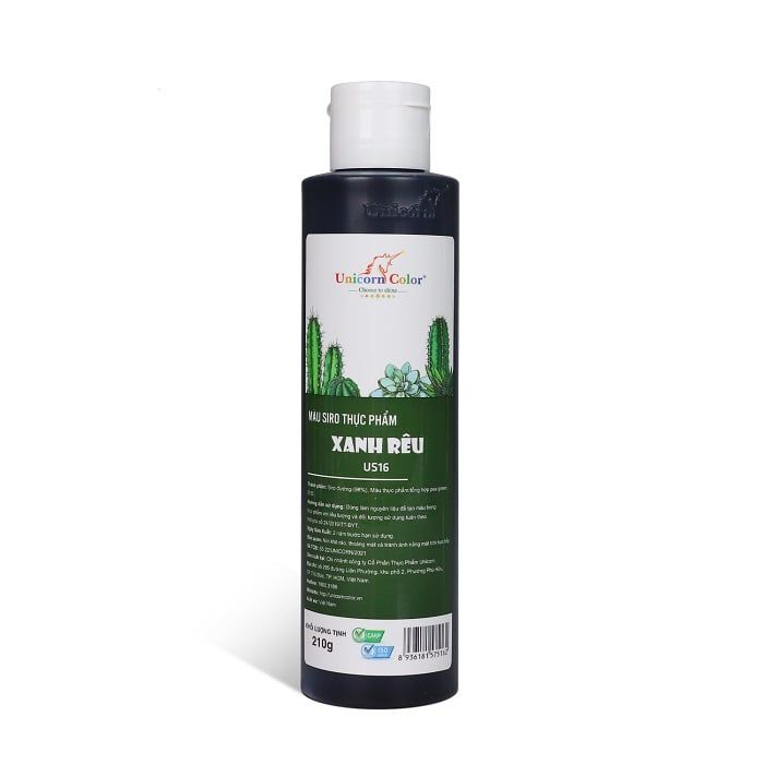 Màu siro thực phẩm xanh rêu 210g
