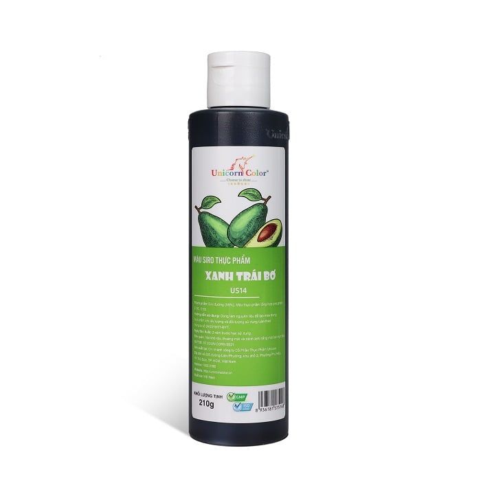 Màu siro thực phẩm xanh bơ 210g