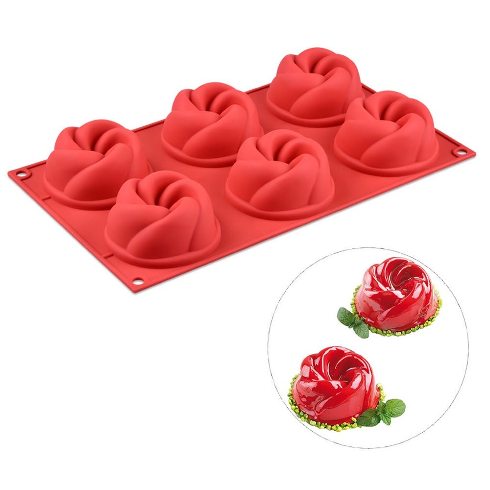 Khuôn silicon 6 bánh xoắn ốc 5 cánh