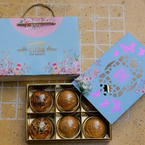 Bộ túi hộp trung thu 6 bánh 100g Hồ Điệp