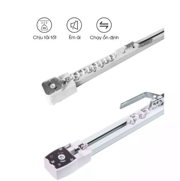 Thanh ray rèm tự động vuông - Kết hợp với động cơ tự động CMZ