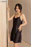 Váy Ngủ Lụa 2 Dây Slip Dress Ladali - VN23 Đen