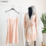 Váy Ngủ Lụa 2 Dây Slip Dress Ladali - VN23 Da