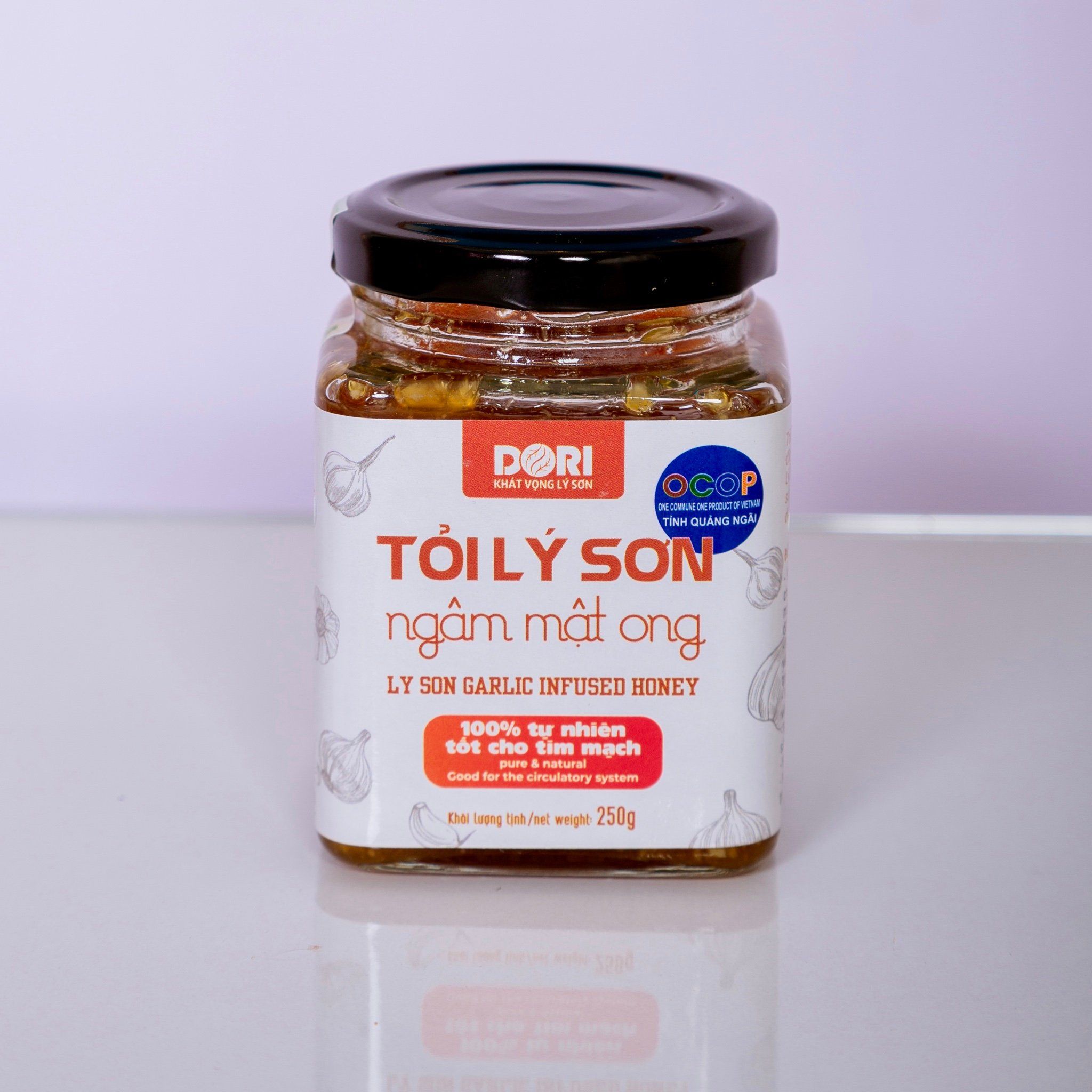 Tỏi Lý Sơn ngâm mật ong Dori 250g - Hoàn toàn tự nhiên