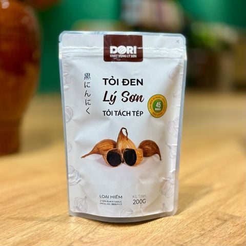  Tỏi đen Lý Sơn Dori - Loại tách tép - Túi 200g 