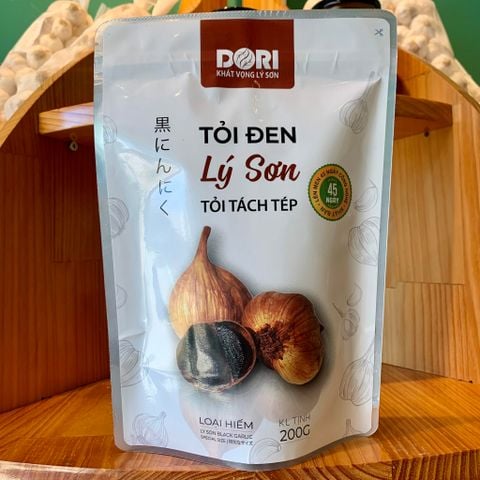  Tỏi đen Lý Sơn Dori - Loại tách tép - Túi 200g 