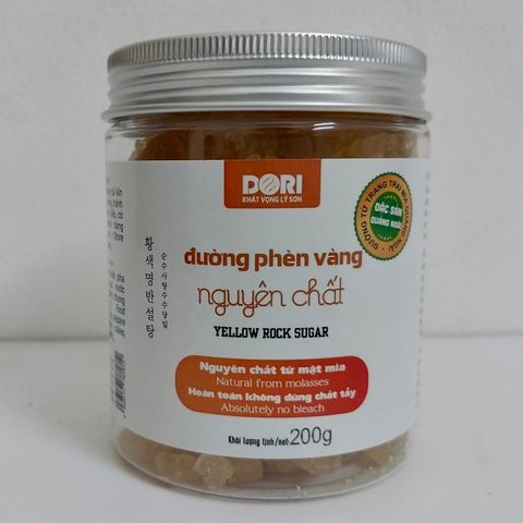  Đường phèn vàng nguyên chất Dori Food - Hủ 200g 